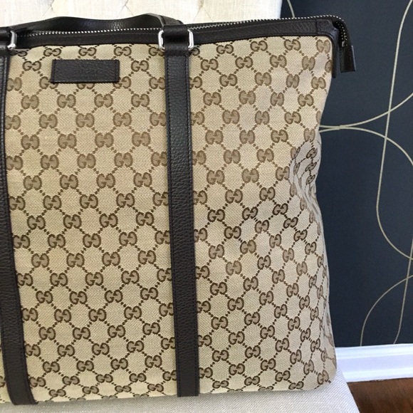 Authentic Gucci large tote bag brown monogram canvas - Picture 4 of 16